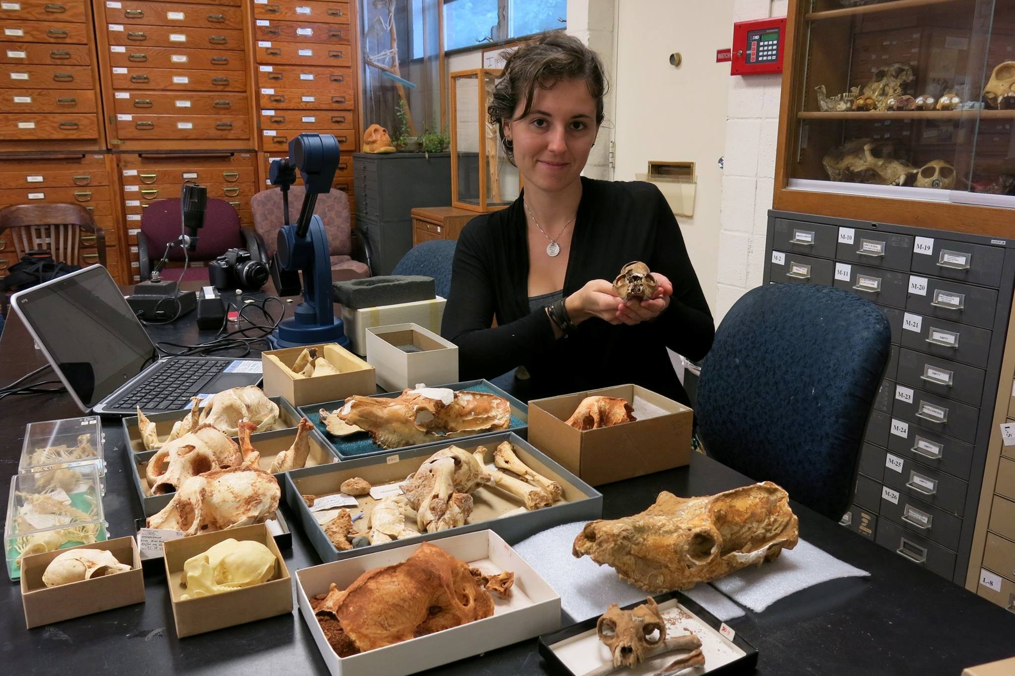 Dr. Anna Penna in the museum