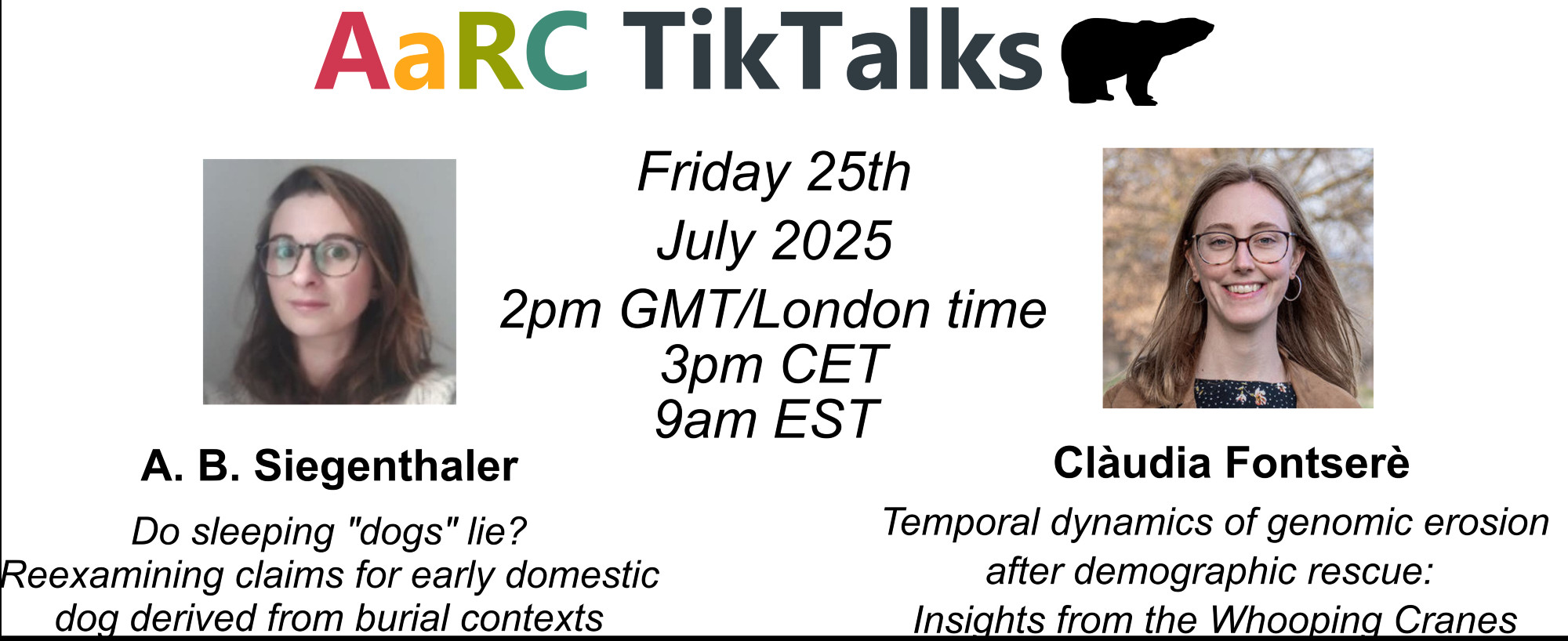 AaRCTikTalks poster for July 2025